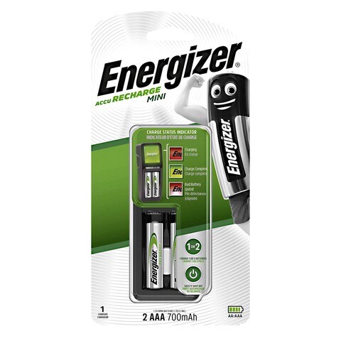 Energizer Accu Recharge Mini 2AAA Battery 700mAh 2 count With Charger Multicolour