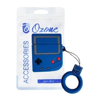 Ozone - Case for Apple AirPod 3D Game Boy Series Protective Cover with Silicone Keychain Holder For Airpods 2/1 - Blue