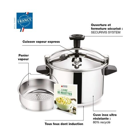 Tefal Authentique Stainless Steel Pressure Cooker 12l