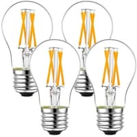 MODI LED Filament Bulb E27 Non-dimmable LED Bulb，Warm White（3000k/2700k）4W 4 Pack