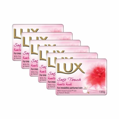 Lux Soft Touch Rose Soap Bar 120g Pack of 6