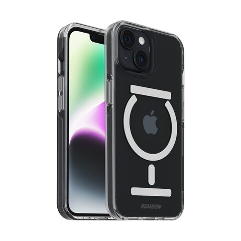 Remson Mag-X Magnetic Hybrid Protective Clear Case Military Grade Protection Compatible For iPhone 14 - Clear