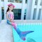 COOLBABY Girls Three-piece Children&#39;s Mermaid Swimsuit Mermaid Tail Swimsuit Mermaid Costume Swimwear (110 Sizes)