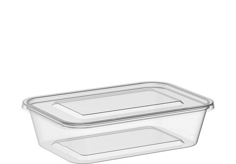 اشتري 100 Pcs- Disposable Food Container With Lid-500ml في الامارات