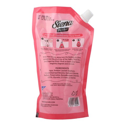 Siena Droplet Pink Blush 2in1 Perfumed + Anti Bacterial Hand Wash 450ml