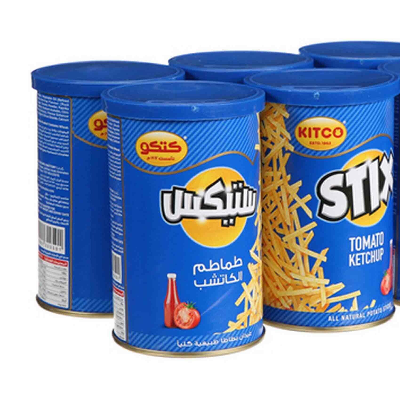 Buy Kitco Stix Tomato Ketchup Chips 45g X6 Online Shop Food Cupboard On Carrefour Uae