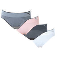 Puma Women&rsquo;s Bikini Underwear Sport Stretch Panties Multicolor (4 Pack, Size XS).