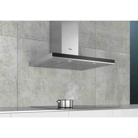 Siemens iQ300 Built-in Wall Mounted Cooker Hood LC97BHM50B Silver 90cm