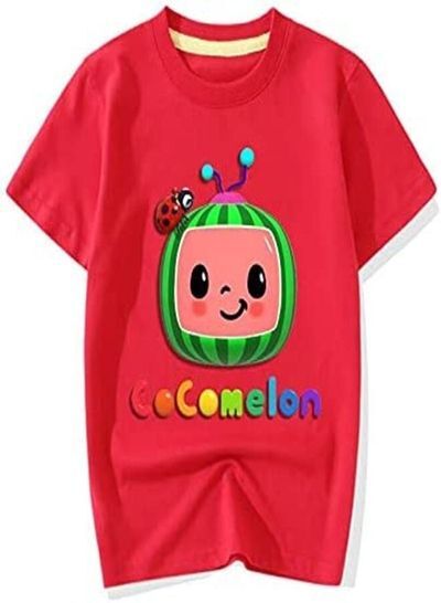 Cocomelon Casual Summer Outdoor Printed T-Shirt Red (9-11 Year)