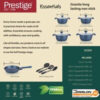 Prestige Essentials Granite 12 Piece Non-Stick Cast Aluminium Cookware Sets Blue
