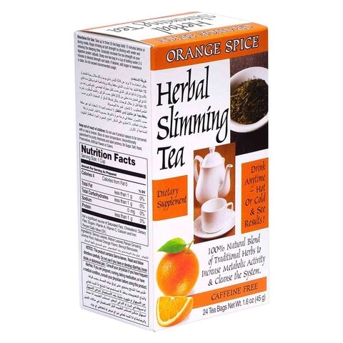أكياس شاي أعشاب للتنحيف من القرن الحادي والعشرين بنكهة التوابل البرتقالية 45 جرام × 24