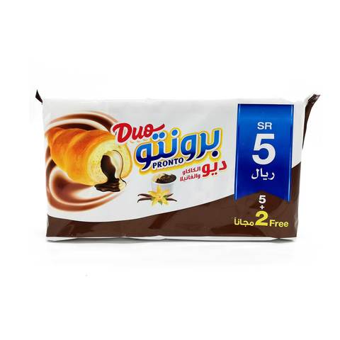 اشتري برونتو كورسان ديو الكاكاو والفانيلا 55 جرام × 5 + 2 مجانا في السعودية