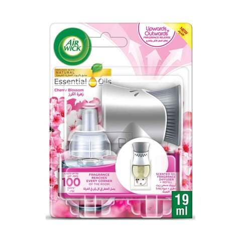 Buy Air Wick Essential Oils Cherry Blossom Scented Oil Fragrance Diffuser  with Refill, 19ml Online