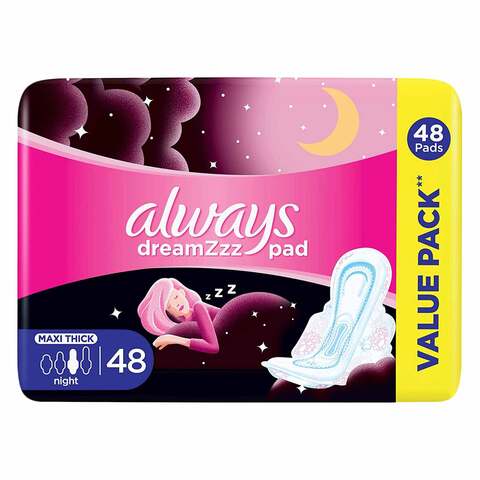 Buy Always All in one Ultra Thin Night Sanitray Pads With Wings 6 Count  Online