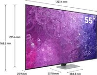 Samsung Smart TV, Neo QLED 4K, QN90C, 55 Inch, 2023, Neural Quantum Processor 4K, Anti Reflection, OTS+, QA55QN90CAUXZN, Carbon Silver