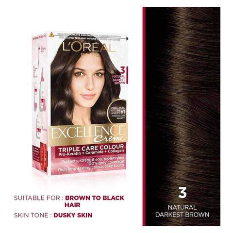 Buy L'Oreal Paris Excellence Creme Hair Color - Dark Brown Online - Shop  Beauty & Personal Care on Carrefour Egypt