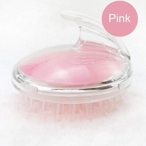 Generic Silicone Head Scalp Massager Massager Brush Comb Shampoo Brush Invigorating Scalp Massager Comb Shower Body Washing Hair L203(Pink)