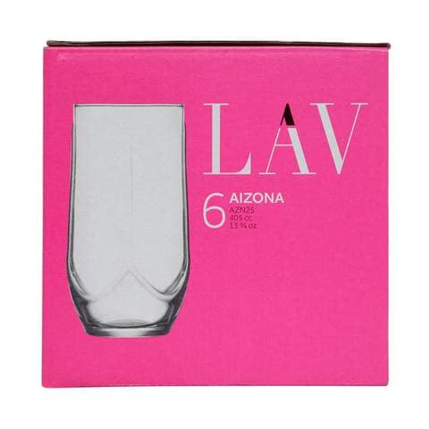 LAV Aizona Glass Cups 13.75oz 6Pcs