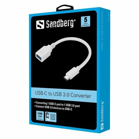Sandberg USB-C To USB 3.0 Converter 10cm White