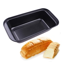Decdeal - 4 Pcs No-Stick Carbon Steel Toast Pan-Bread Mold Bakeware Rectangular Cake Bread Loaf Pan Baking Mold Kitchen Cupcake Tools