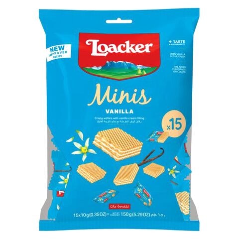 Loacker Minis Vanilla Wafers 10g Pack of 15