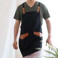 DEO KING Work &amp; Kitchen Apron With Two Pockets Black