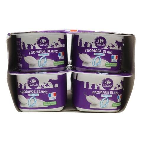 Carrefour Classic Plain Fromage Blanc Yoghurt 100g Pack of 8