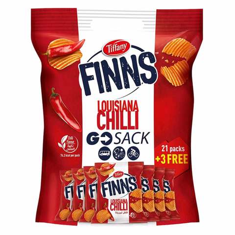 Tiffany Finns Lousiana Chilli Potato Chips 15g Pack of 21