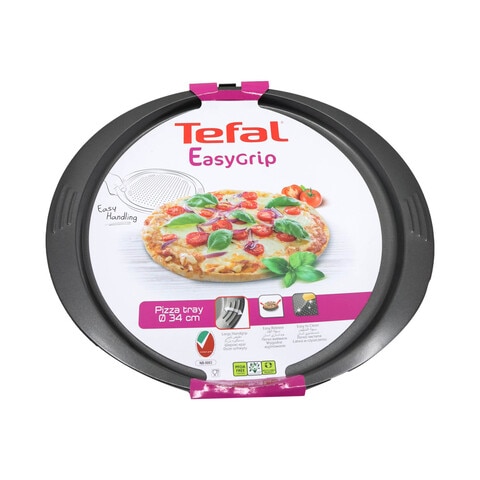 Tefal Easy Grip Gold Pizza Tray Black 34cm
