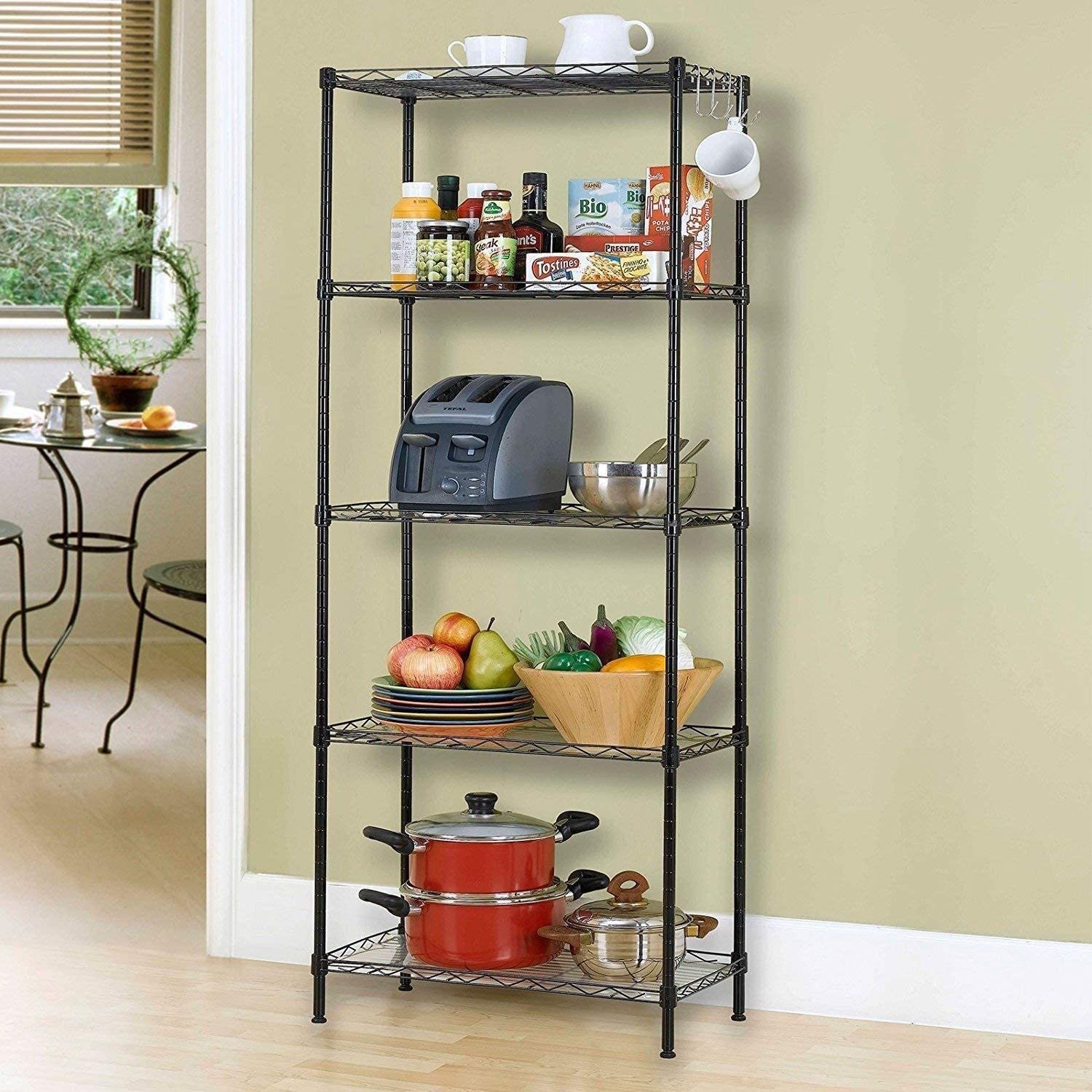 Buy Nusense 5 Tier Wire Shelving Bathroom Storage 5 Shelves Unit Metal Kitchen Storage Rack Online Shop Home Garden On Carrefour Uae