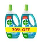 Buy Dettol Aqua 4 In 1 Multi Action Cleaner, 1.3 Liters - Pack of 2 in Egypt