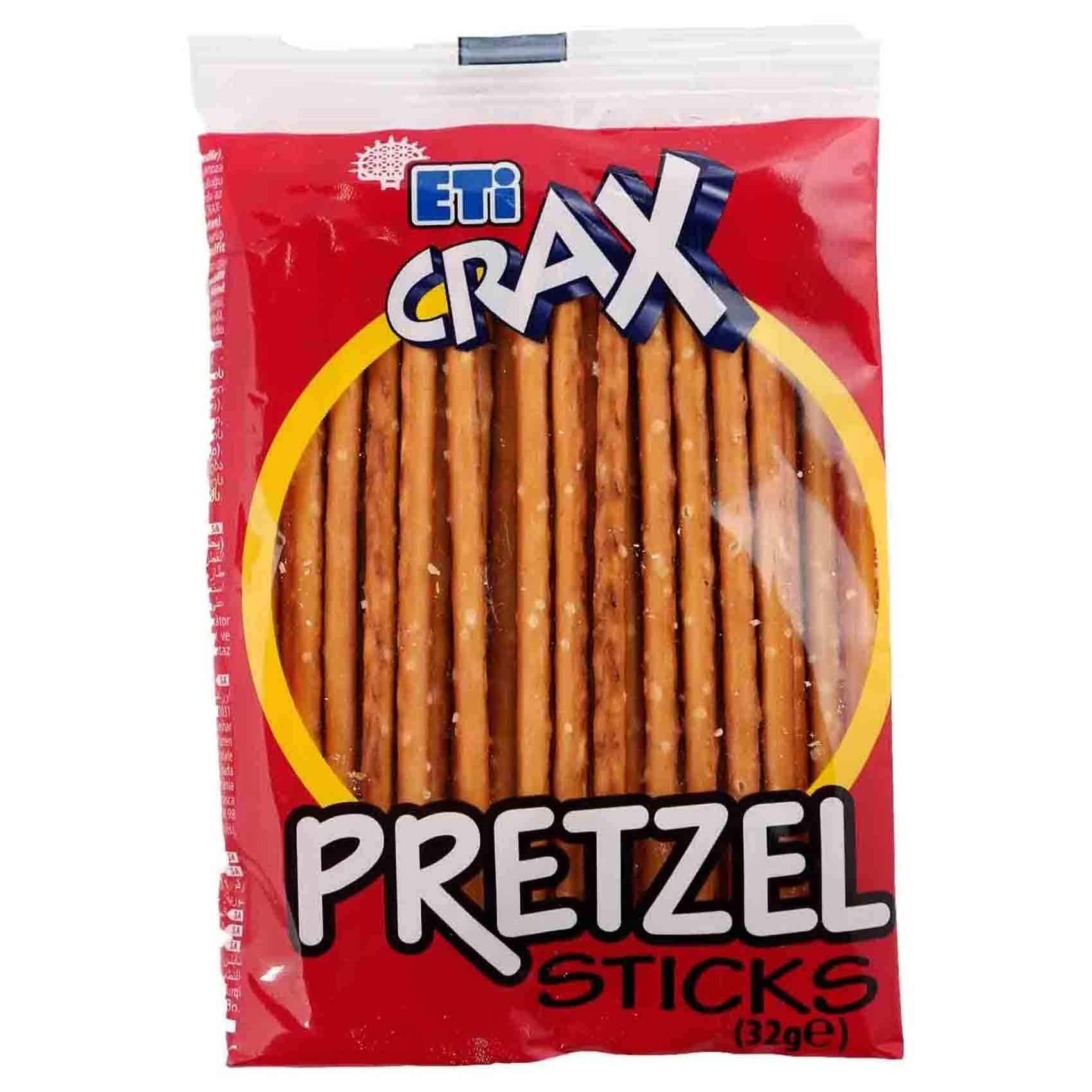 Buy ETi Crax Pretzel Sticks 32 Gram Online Shop Food Cupboard on