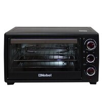 Nobel Electric Oven Black 180 Litres 1280W Stainless Steel Heating Element Rotisserie With Timer NEO20