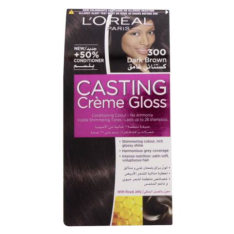 L'Oreal Excellence Cream Hair Dye, Dark Brown - 300