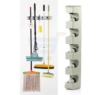 Generic-CK794 Holder Wall Mop Holder with Pull-Out Hook for Cleaning Tools, Hardware Tools and Sports Equipment, 5 Slots