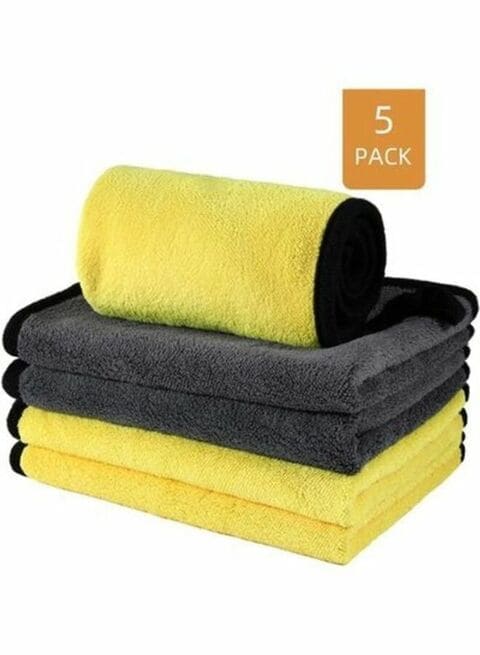 Buy Marrkhor 5 Pieces Soft Edgeless 2-Sided Microfiber Towel For Car Online  - Shop Automotive on Carrefour UAE