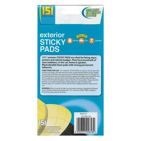 151 Exterior Sticky Pads 80 Pieces