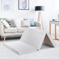 Galaxy Design Folding Foam Travel Mattress White Color Size - Length 190 x Width 90 x Height 8 Cm.