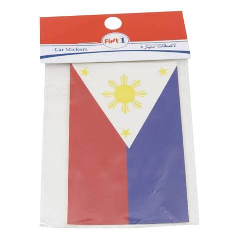 First1 Philippines Flag Sticker Multicolour 2.5x4cm