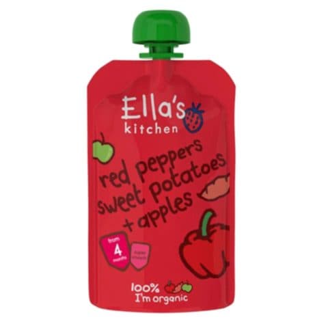Ella&#39;s Kitchen Red Peppers Sweet Potatoes And Apples Puree 120g