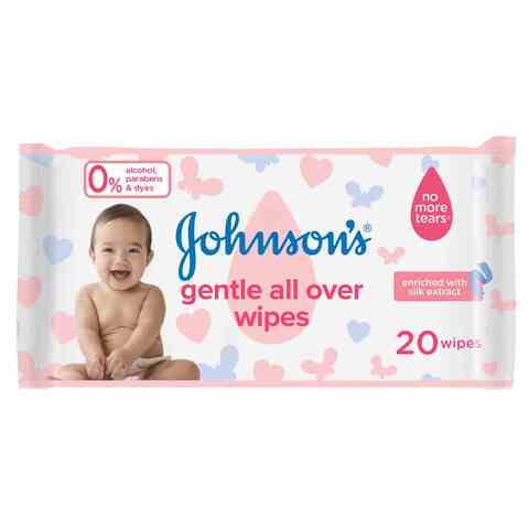 Johnson&#39;s Baby Wipes Gentle All Over 20 Count