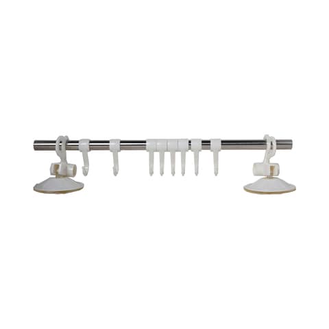 Suction Towel Rack Ref 1918 White And Silver