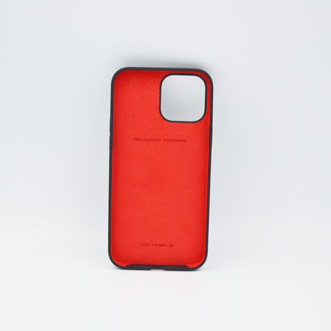 Ferrari Liquid Silicone Case Metal Logo For Iphone 13 Pro Max Black