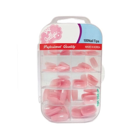 Buy Jellys Nail Tips Jr3146 Pink 100Pieces in Saudi Arabia