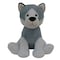 HK Husky Sitting Dog Plush Toy Grey 64cm