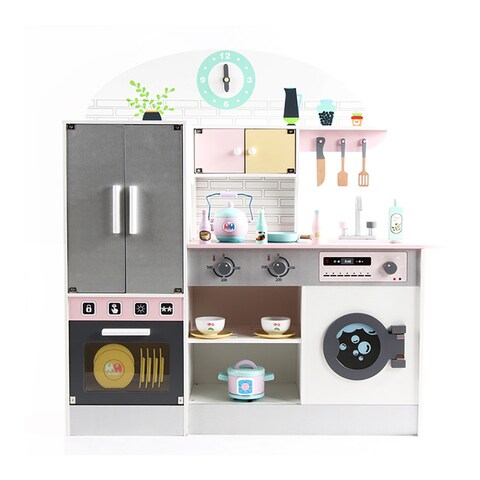 Wooden Simulation Play Home Refrigerator Kitchen Large Children Experience Cooking Kitchen Utensils Early Education Toys