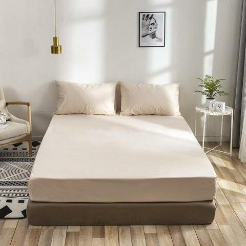 اشتري 3 Pieces Double size, Beige color, Bedsheet set في الامارات