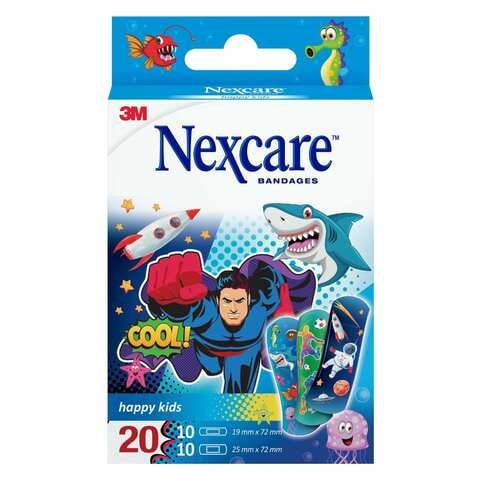 Nexcare Happy Kids Bandages Plasters Cool Assorted 20 PCS