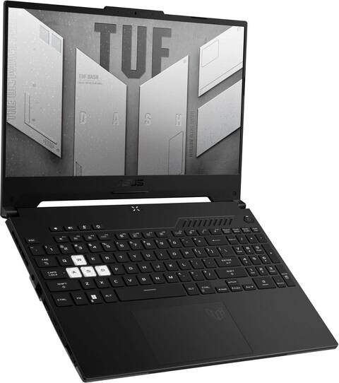 Asus Tuf Dash FX517Z 15.6" 144Hz FHD Gaming Laptop, 12th Gen Intel Core i7-12650H, 16GB DDR5 RAM, 512GB PCIe SSD, Nvidia RTX 3070 8GB, Windows 11 Home, English Backlit KB, Off Black   90NR0AV3-M001V0