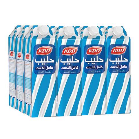 Buy Kdd Long Life Full Fat Milk 1L  12 in Saudi Arabia